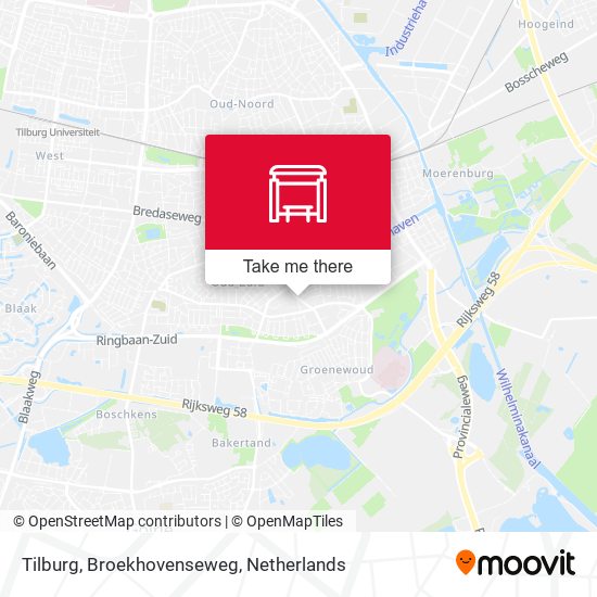 Tilburg, Broekhovenseweg map