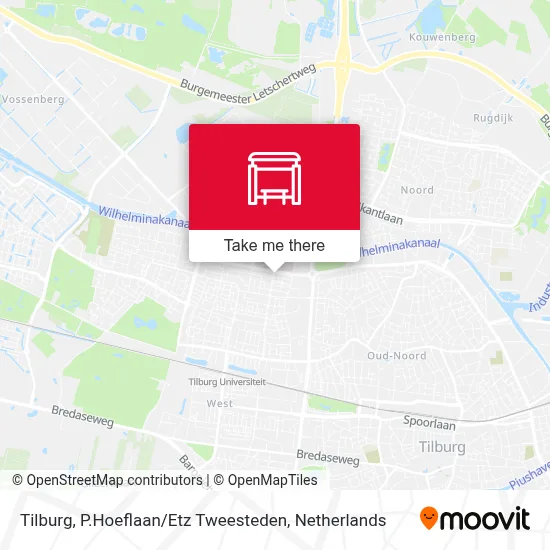 Tilburg, P.Hoeflaan / Etz Tweesteden map