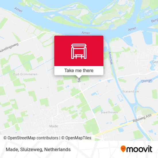 Made, Sluizeweg map