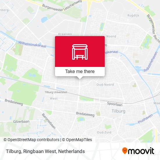 Tilburg, Ringbaan West Karte