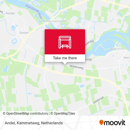 Andel, Kammetweg map