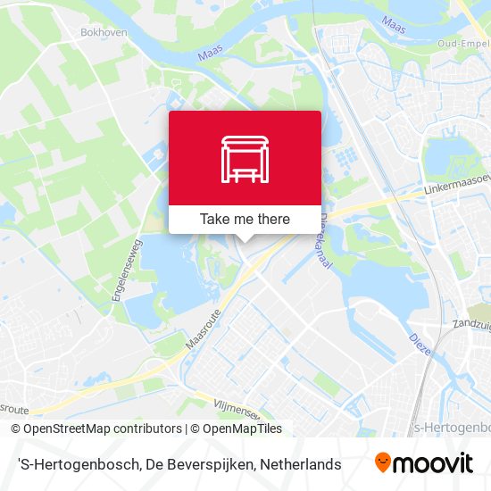 'S-Hertogenbosch, De Beverspijken Karte