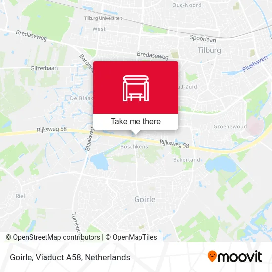 Goirle, Viaduct A58 map