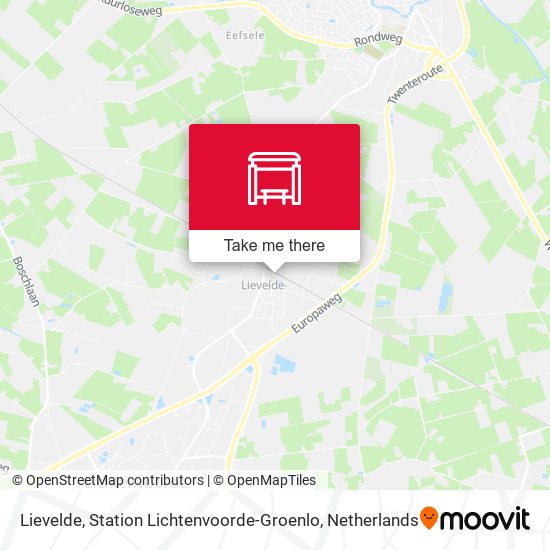 Lievelde, Station Lichtenvoorde-Groenlo map