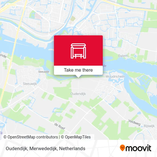 Oudendijk, Merwededijk map