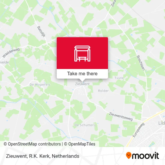 Zieuwent, R.K. Kerk map