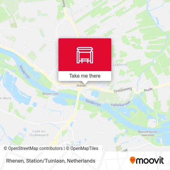 Rhenen, Station/Tuinlaan map