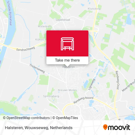 Halsteren, Wouwseweg map