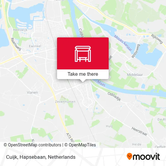 Cuijk, Hapsebaan map