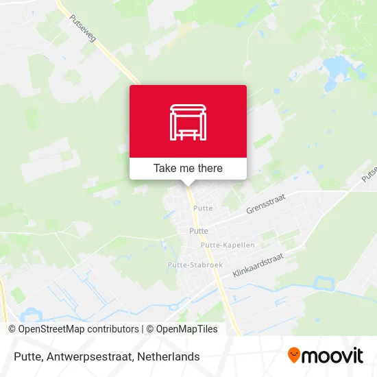 Putte, Antwerpsestraat Karte