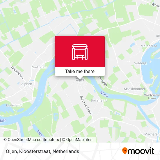 Oijen, Kloosterstraat Karte