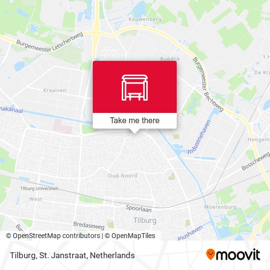 Tilburg, St. Janstraat map