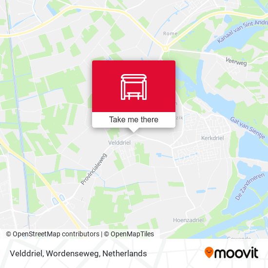 Velddriel, Wordenseweg Karte