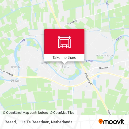 Beesd, Huis Te Beestlaan map