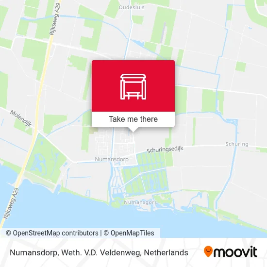 Numansdorp, Weth. V.D. Veldenweg map