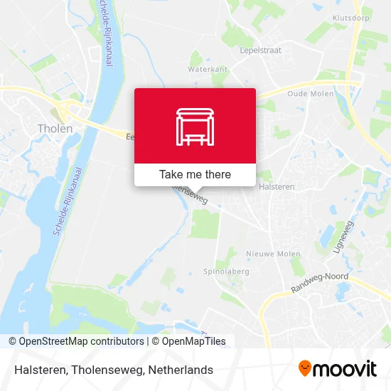 Halsteren, Tholenseweg Karte