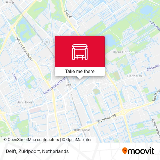 Delft, Zuidpoort map