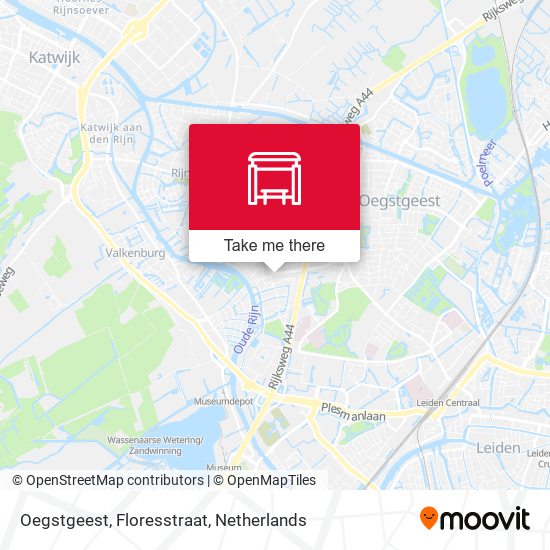 Oegstgeest, Floresstraat map