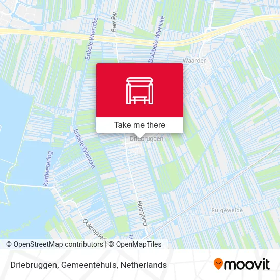 Driebruggen, Gemeentehuis Karte