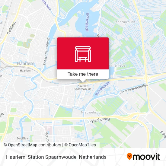 Haarlem, Station Spaarnwoude map