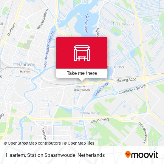Haarlem, Station Spaarnwoude Karte
