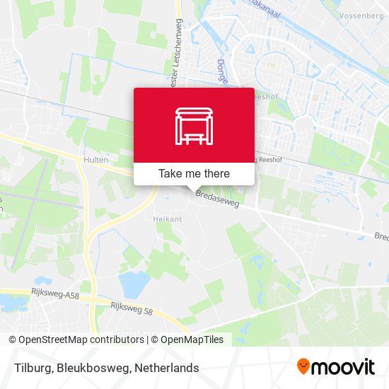 Tilburg, Bleukbosweg Karte
