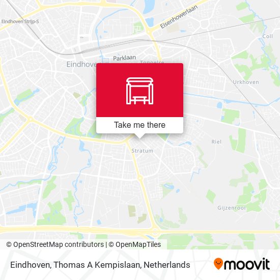 Eindhoven, Thomas A Kempislaan Karte