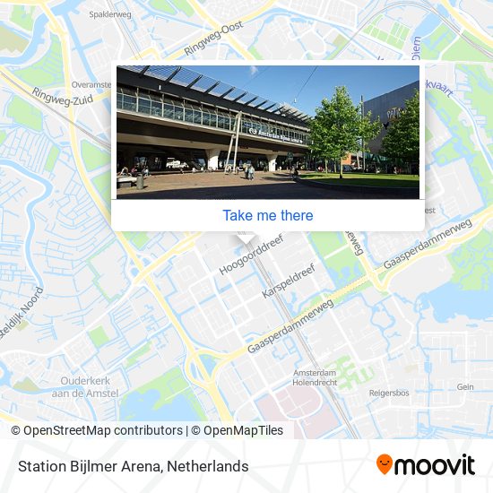 Station Bijlmer Arena map