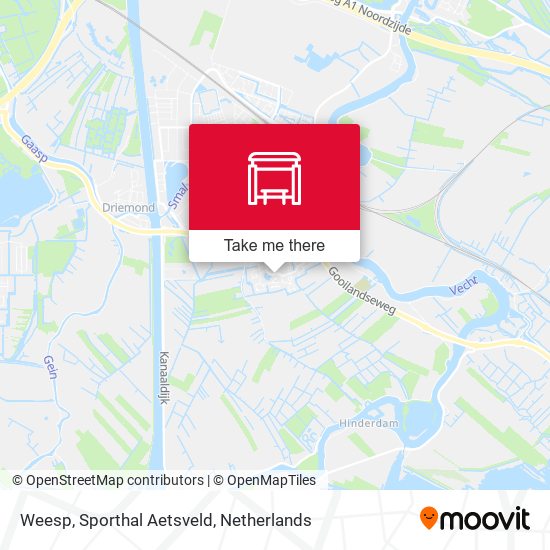 Weesp, Sporthal Aetsveld map