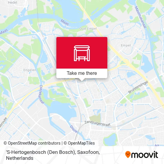 'S-Hertogenbosch (Den Bosch), Saxofoon map