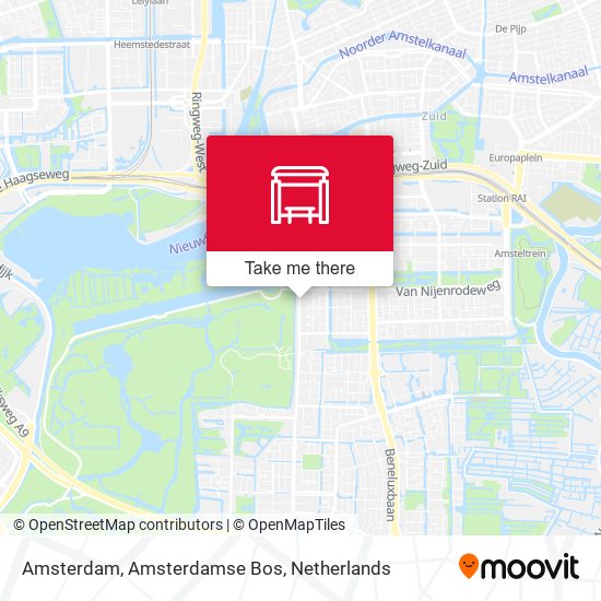 Amsterdam, Amsterdamse Bos Karte