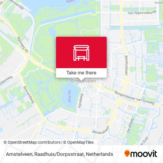 Amstelveen, Raadhuis / Dorpsstraat Karte