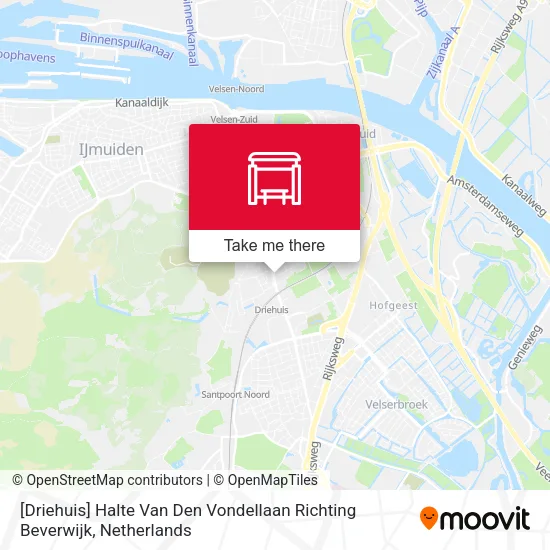 [Driehuis] Halte Van Den Vondellaan Richting Beverwijk map