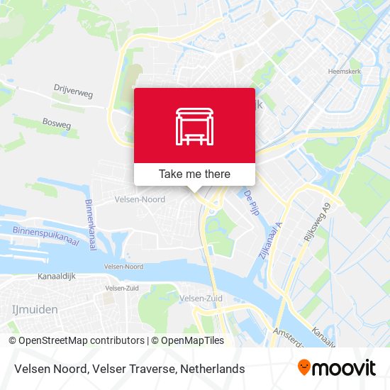 Velsen Noord, Velser Traverse map