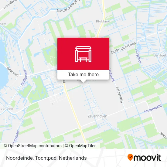 Noordeinde, Tochtpad Karte