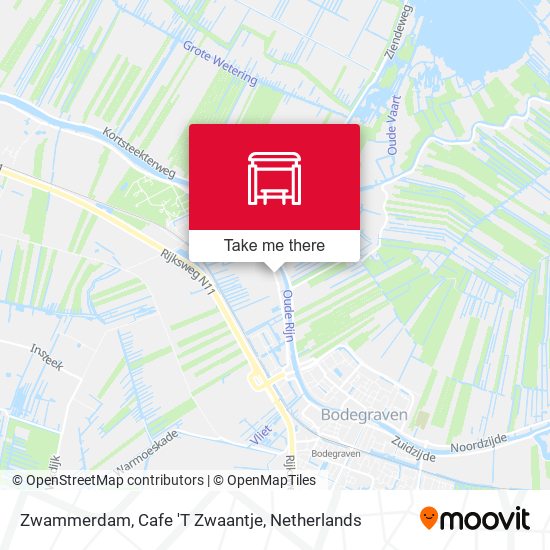 Zwammerdam, Cafe 'T Zwaantje map