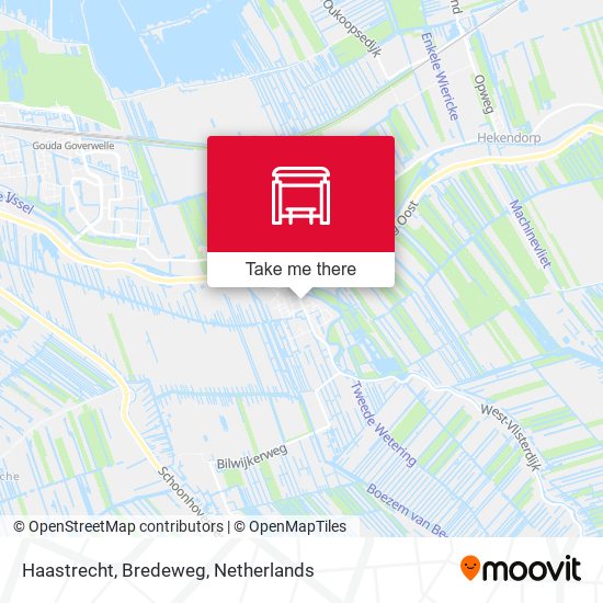 Haastrecht, Bredeweg map
