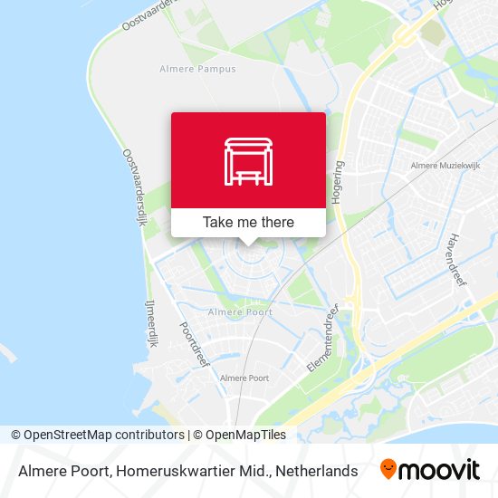 Almere Poort, Homeruskwartier Mid. Karte