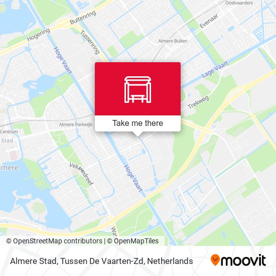 Almere Stad, Tussen De Vaarten-Zd Karte