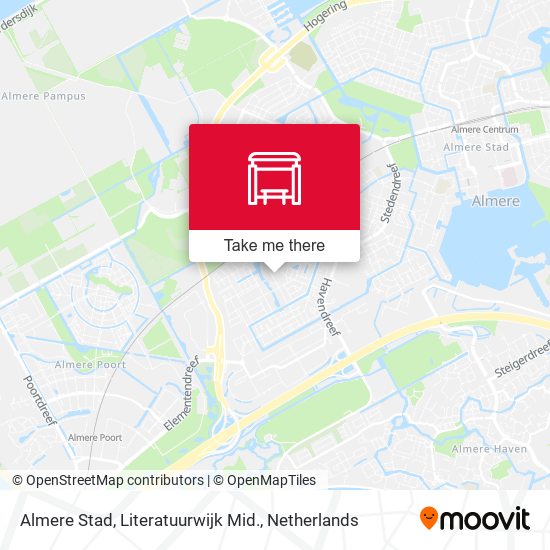 Almere Stad, Literatuurwijk Mid. Karte