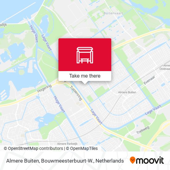 Almere Buiten, Bouwmeesterbuurt-W. map