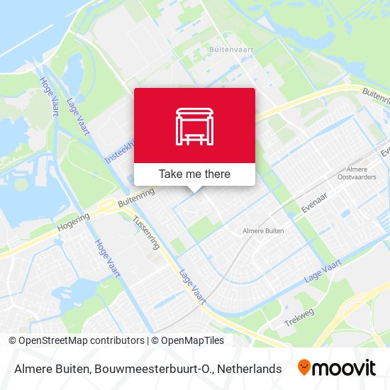 Almere Buiten, Bouwmeesterbuurt-O. map