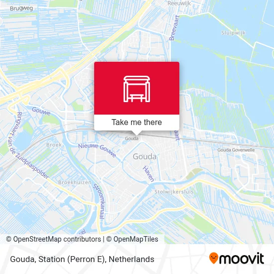 Gouda, Station (Perron E) map