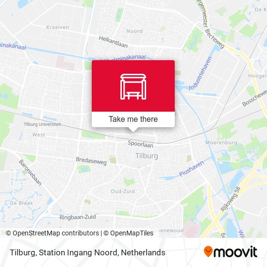 Tilburg, Station Ingang Noord map