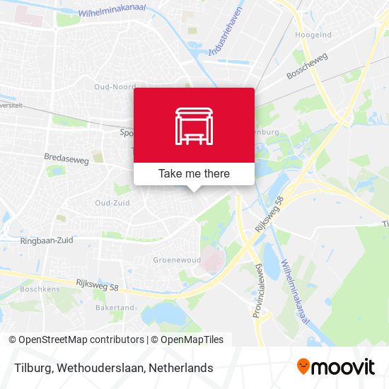 Tilburg, Wethouderslaan map