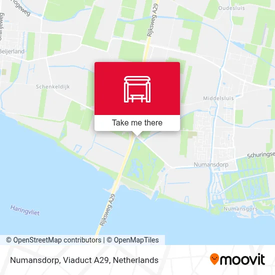 Numansdorp, Viaduct A29 map