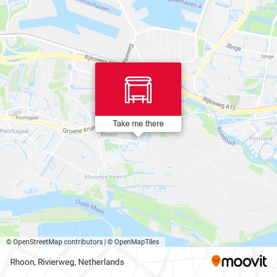 Rhoon, Rivierweg Karte