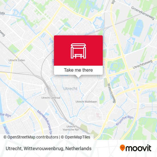 Utrecht, Wittevrouwenbrug map