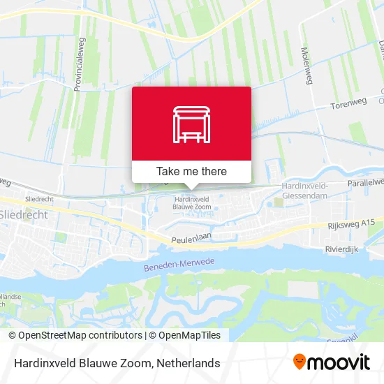 Hardinxveld Blauwe Zoom map