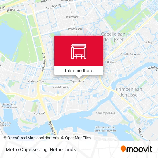 Metro Capelsebrug map